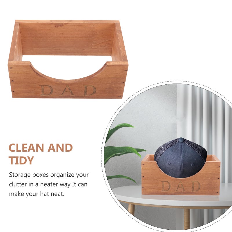 2pcs Display Box Hat Holder Wood Storage Box Rustic Craft Storage Organizer - Image 5