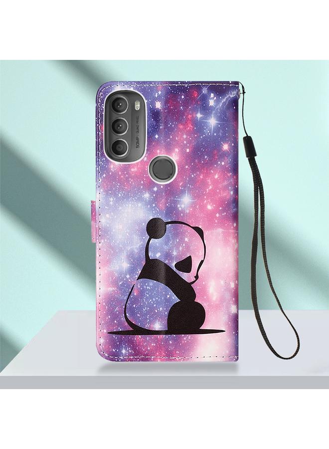 S-TOP Case For Motorola Moto G31 / G41 Colored Drawing Plain Weave Leather Phone Case - Image 3