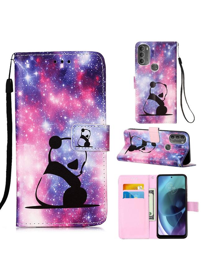 S-TOP Case For Motorola Moto G31 / G41 Colored Drawing Plain Weave Leather Phone Case - Image 1