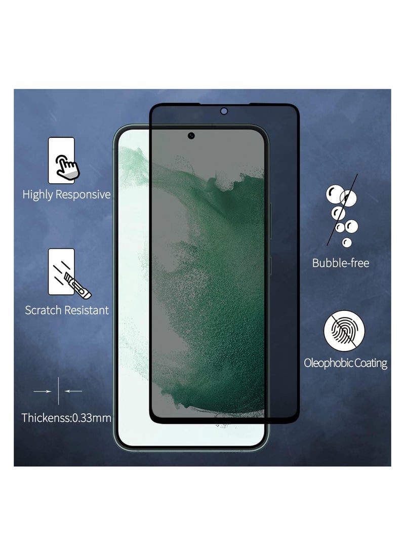 ماركة غير محددة واقي شاشة زجاجي مقوى مضاد للتجسس لهاتف Samsung Galaxy S22 Plus، طبقة زجاجية مقواة مضادة للتجسس، صلابة 9H، مضاد للخدش، واقي شاشة للخصوصية  - Image 3