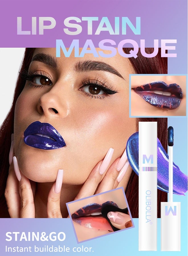 OLIBOLLA Lip Stain Masque -Lip Stain Peel Off Masque, Long Lasting, Waterproof And Transfer Proof Pink Lip Tint, Matte Finish Peel Off Lip Stain - Image 3