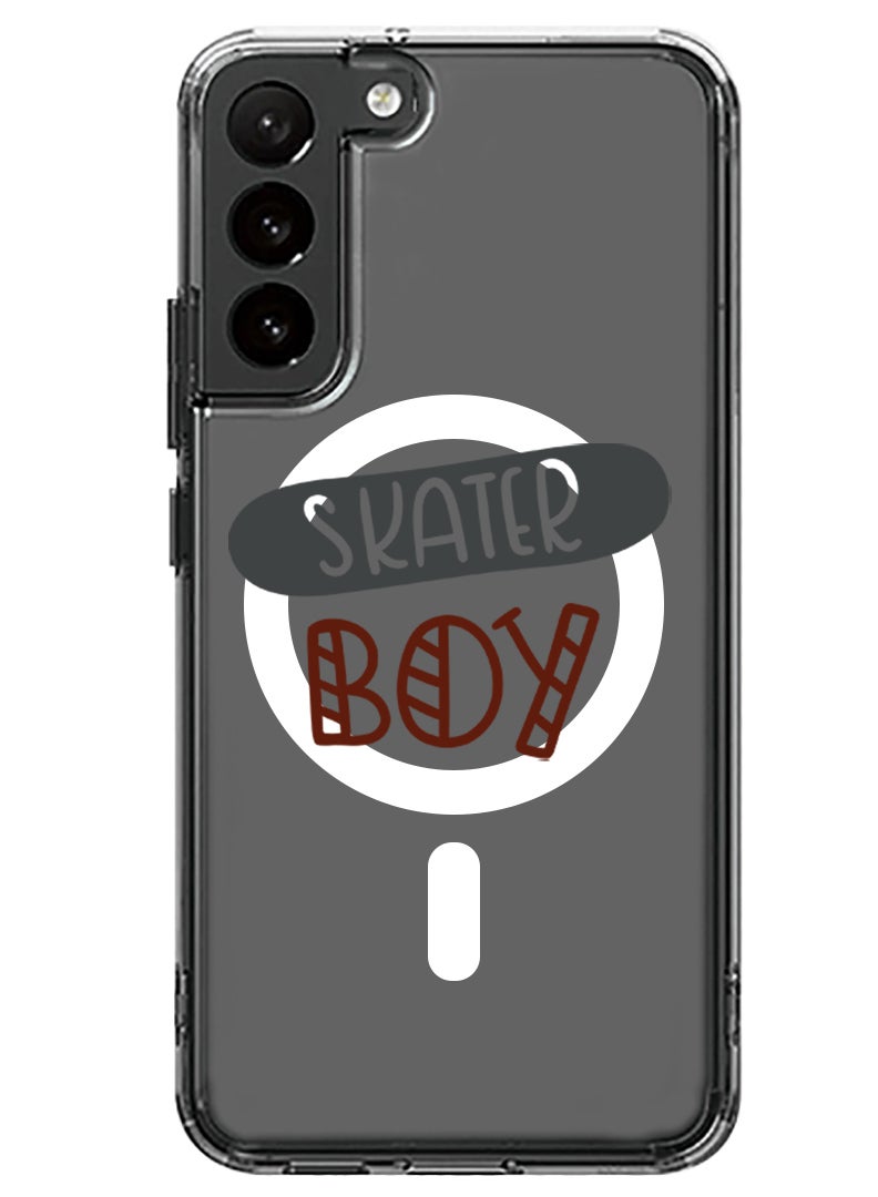 Theodor Magnetic Case for Samsung Galaxy S23 Plus 6.6-inch Compatible with MagSafe Wireless Charging, Shockproof Phone Bumper Cover Skater boy copy - Image 1