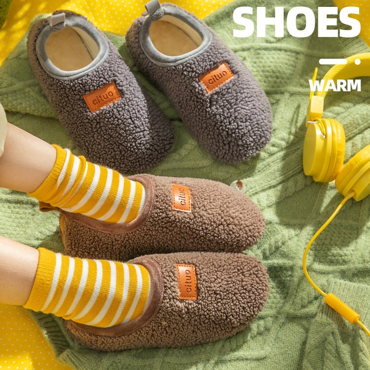 Ci Tuo Winter Children's Floor Socks Shoes - Fleece-Lined, Non-Slip, Soft Sole for Toddlers - Image 1
