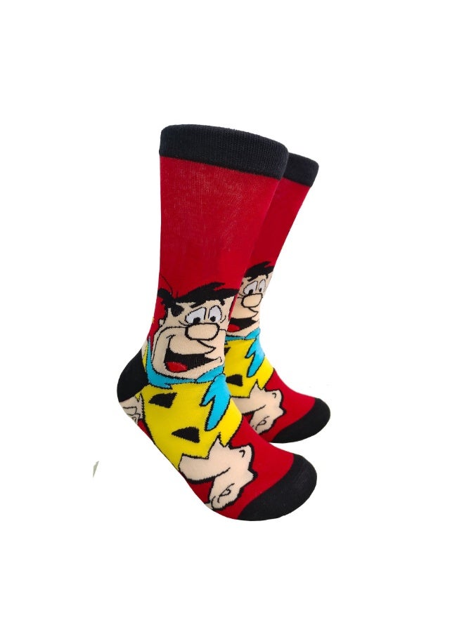 Funny Cartoon Cotton Blend Socks for Men Women, Casual Breathable Novelty Socks(5P) - Image 2