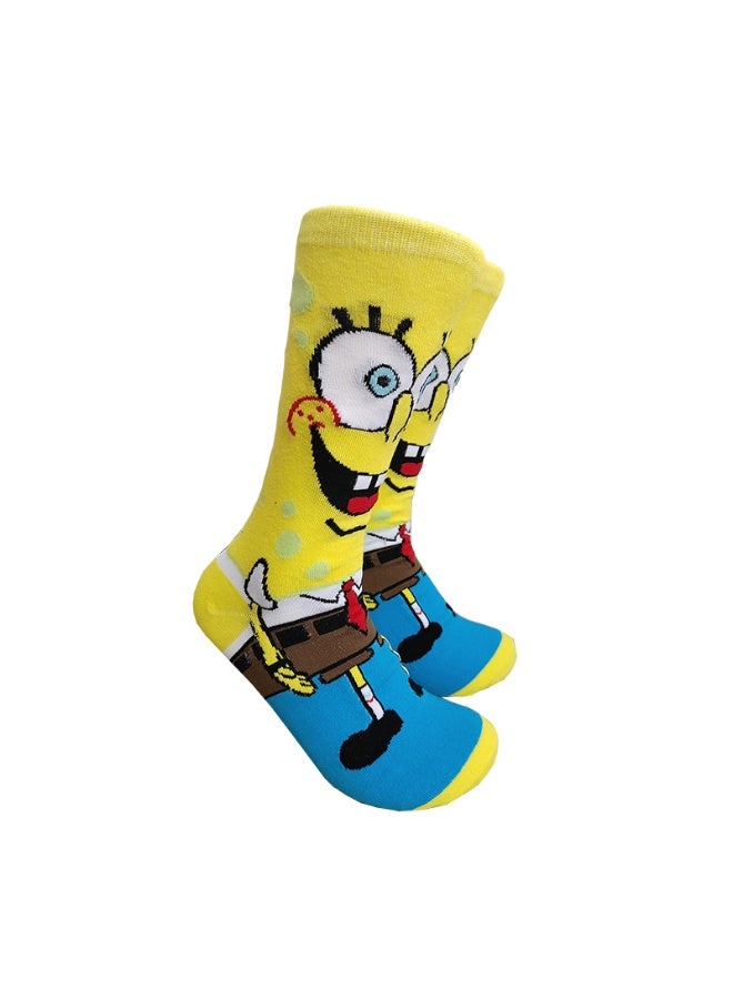 Funny Cartoon Cotton Blend Socks for Men Women, Casual Breathable Novelty Socks(5P) - Image 3