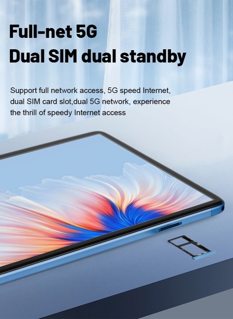 Umiio Smart Tablet PC 10.1" Android Tab | HD Display, 8GB RAM 256GB ROM | Dual SIM 5G + Wi-Fi | Front & Rear Camera | Leather Cover, Keyboard & Mouse | Slim Design for Study, Work & Entertainment - Image 4