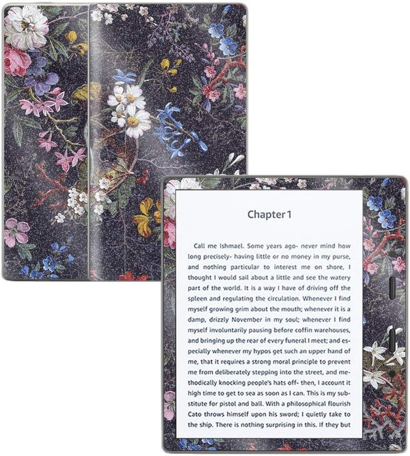مايتي سكينز طلاء لامع براق لجهاز Amazon Kindle Oasis 7 بوصة (الجيل التاسع) - زهرة منتصف الليل | طلاء براق لامع وقائي ومتين | سهل التطبيق والإزالة وتغيير التصاميم | صنع في الولايات المتحدة الأمريكية - Image 1