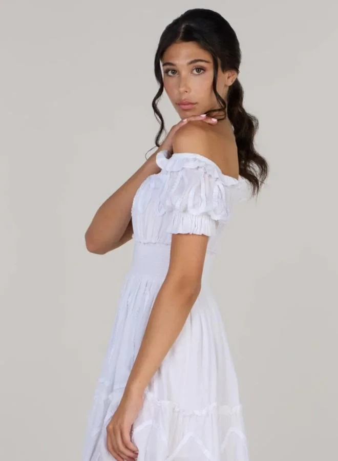Just Nature  Open Shoulder High Waist Mini Dress for Women | Best Price UAE