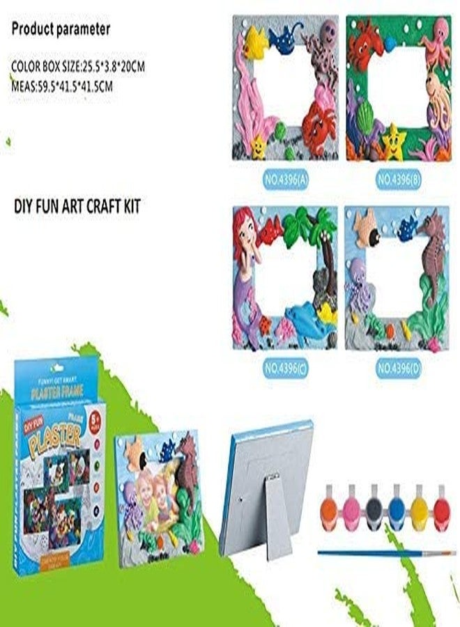FING مجموعة أدوات الرسم على إطارات الصور الجصية للأطفال من FING، تتضمن أعمالًا فنية من الأصداف، وصنع الهدايا، وإطارات شخصية، ومجموعة أدوات الرسم، ومجموعة أدوات الرسم الزخرفية، وإطار ديكور لغرفة المعيشة. - Image 5
