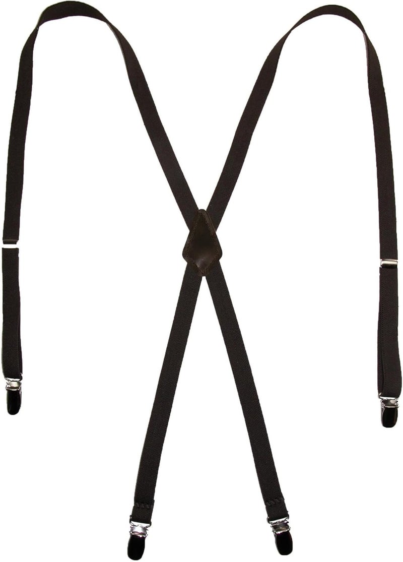 CTM Women's Elastic Clip-End 1/2 Inch Skinny Urban Suspenders - Image 3