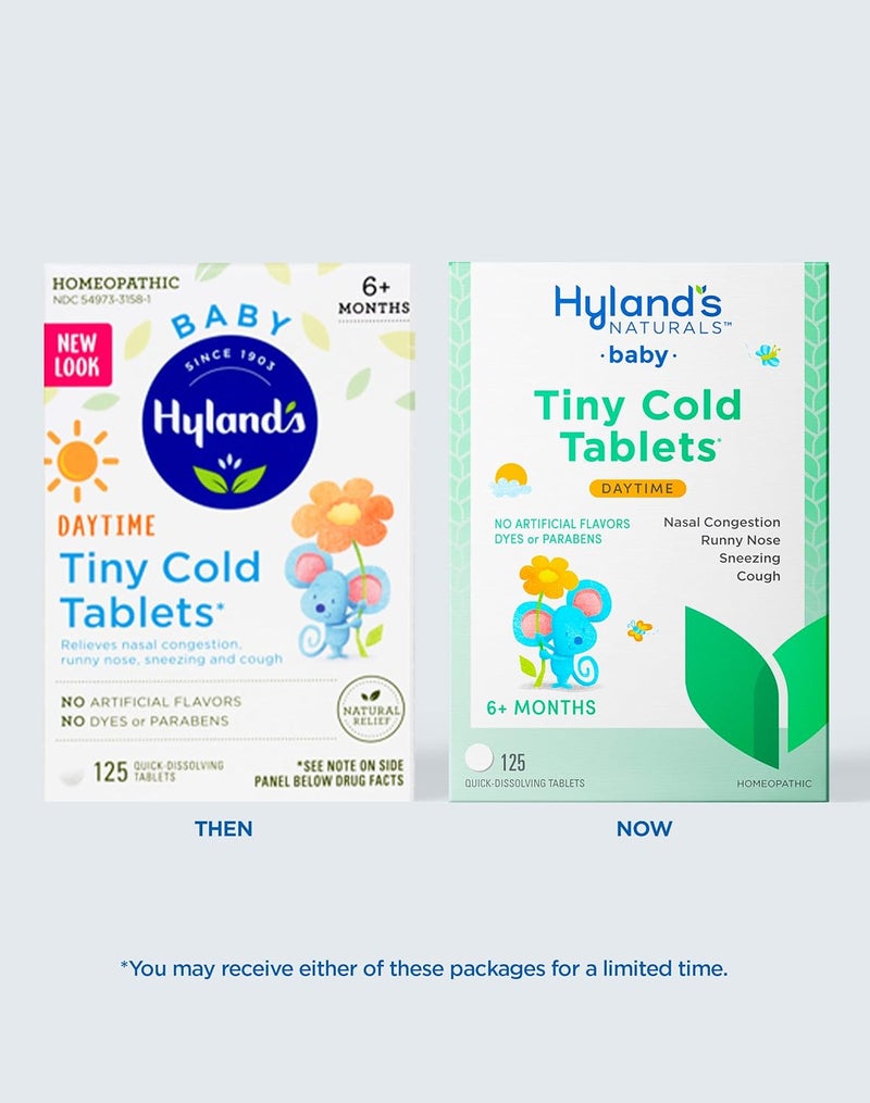 Hyland's Naturals Baby Tiny Cold Tablets - 125 Quick-Dissolving Tablets for Cold Relief - Image 3