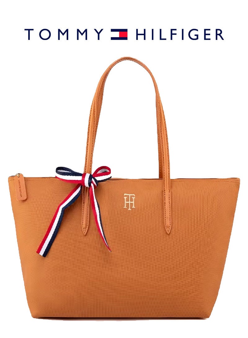 Tommy Hilfiger Denim Tommy Hilfiger Tote Bag for Women , Fashion Versatile Signature Tape Large Capacity Shoulder Bag Handbag for Travel, Work, Gym, - Image 1