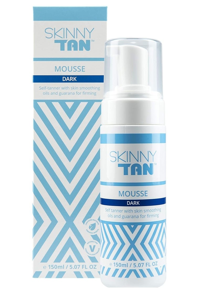 Skinny Tan Skinny Tan Mousse - Long-Lasting and Non-Drying Formula - Delicious Coconut and Vanilla Scent - Easy To Apply, Luxurious Foam Texture - Streak Free and Natural Looking Results - Dark - 5 oz Bronzer  - Image 3