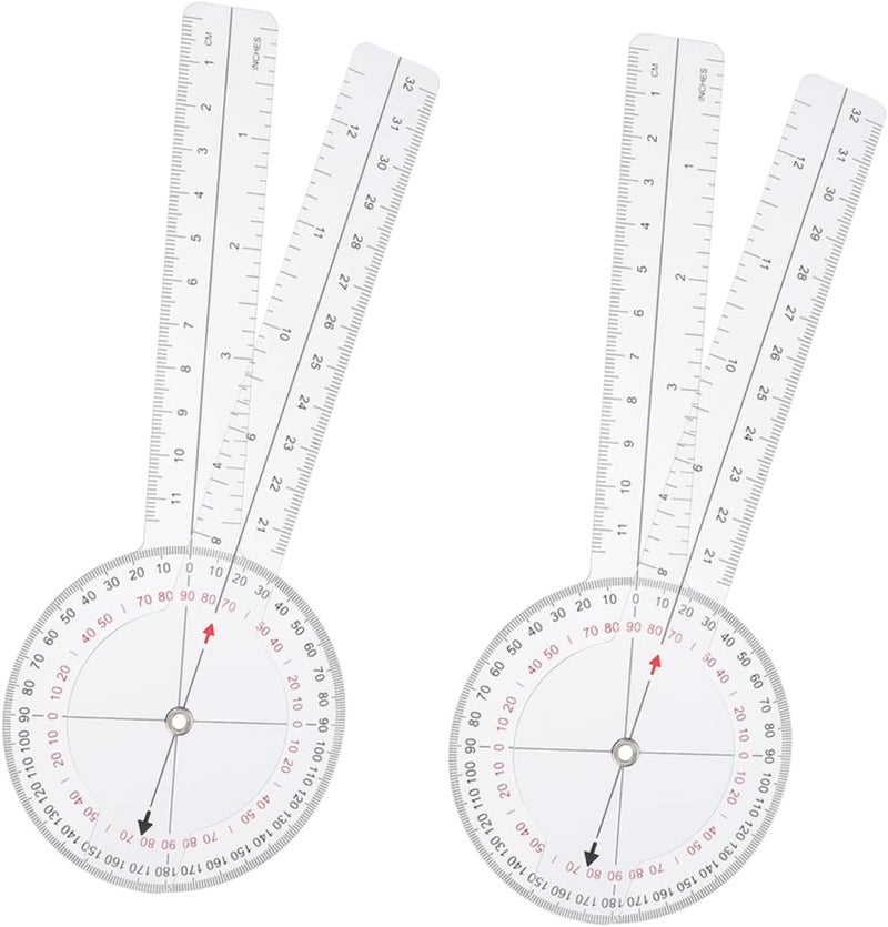 Gadpiparty 2pcs Spinal Goniometer Protractor Rotary Angle Ruler for Accurate Measurements Lightweight Design for Engineers Designers Students Easy to Carry Go Use - Image 1