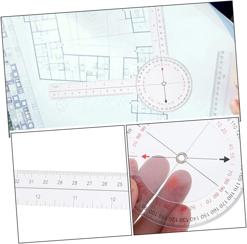 Gadpiparty 2pcs Spinal Goniometer Protractor Rotary Angle Ruler for Accurate Measurements Lightweight Design for Engineers Designers Students Easy to Carry Go Use - Image 5