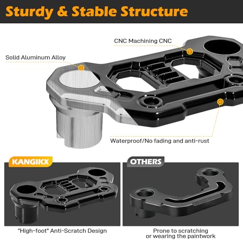 KANGIKX Gladiator Light Mount Pod Bracket - Wrangler JL Light Bar Hood Mounting Brackets, A-Pillar LED Fog Light Ditch Mount Compatible with 2018-2025 Jeep Wrangler JL JLU 4xe Gladiator JT Accessories - Black - Image 3