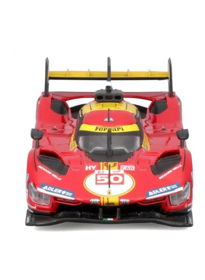 Bburago Racing 24h Le Mans 2024 Ferrari 499P #50 Die-cast Car (1:43, Red/Yellow) - Image 1