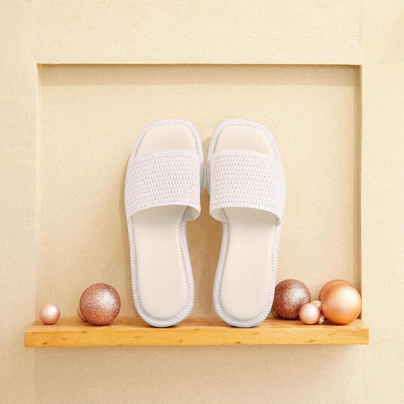 EQAUDES Platform Sandals Women Summer Wedge Espadrilles Comfortable White Beach Raffia Sandal Cute Straw Woven Vacation Sandals Dressy - Image 5