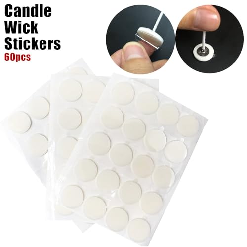 EricX Light 8 inch Candle Wick with Candle Wick Stickers and Candle Wick Centering Device,60 pcs for Candle Making - Image 5