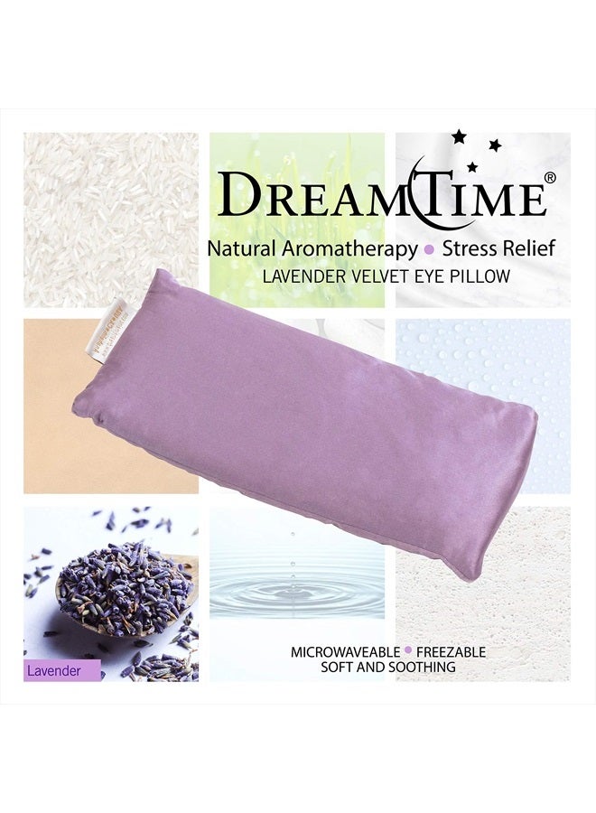 DreamTime Inner Peace Eye Pillow, Aromatherapy Lavender, Relaxation Mask For Yoga, Meditation, And Sleep, Lavender Velvet, Pack Of 1 - Image 4