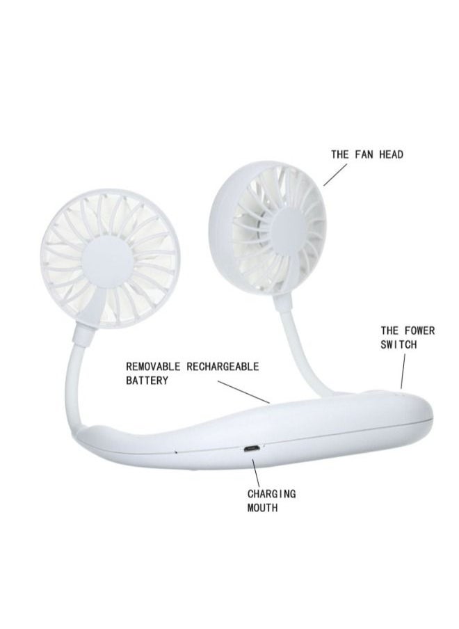 Generic - Wearable Shoulder Fan - Fans 3 Speed Adjustable Rechargeable Hands-free Cooling Wearable Portable Sports Mini Neck Fan Hands Free Sport Hanging Fan - Image 1