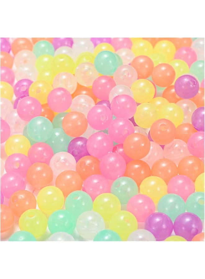 100/150/200 قطعة رائعة من خرز الأكريليك ونجوم القلب وخرز فاصل فضفاض لصنع المجوهرات وحلوى الأطفال إكسسوارات عقد سوار DIY XAN0817 (اللون: دائري، قطر المنتج: 200 قطعة) - Image 4