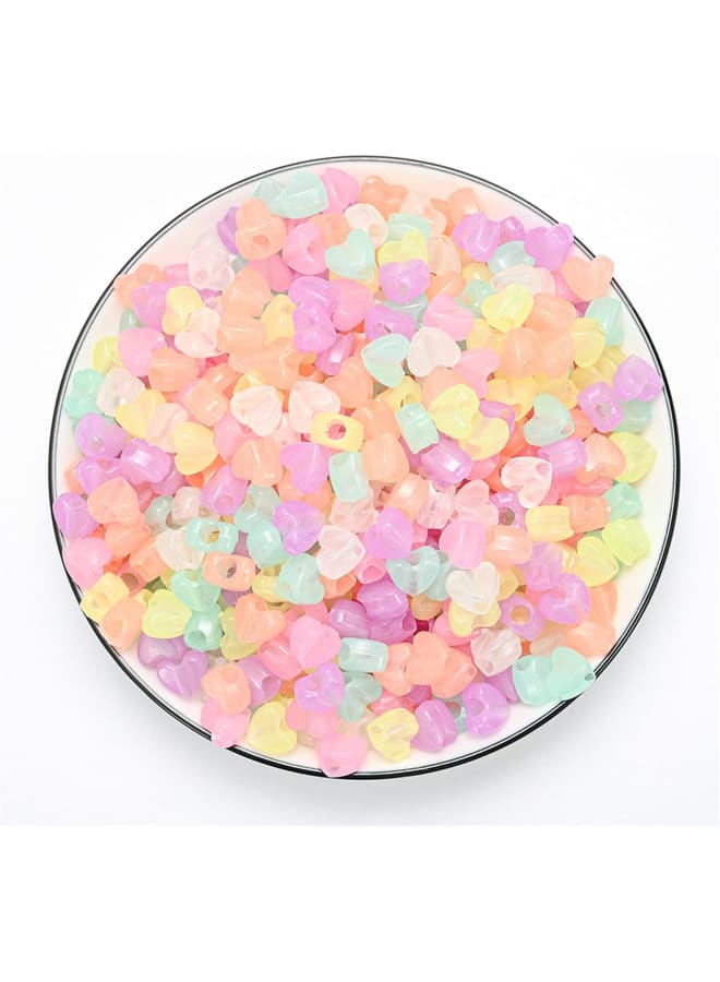 100/150/200 قطعة رائعة من خرز الأكريليك ونجوم القلب وخرز فاصل فضفاض لصنع المجوهرات وحلوى الأطفال إكسسوارات عقد سوار DIY XAN0817 (اللون: دائري، قطر المنتج: 200 قطعة) - Image 5