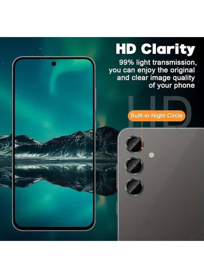 Samsung Galaxy S25 FE Camera Lens Protector 1 Set Tempered Glass Black - Image 4
