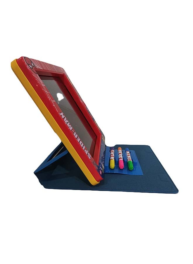 SPIDERMAN لوحة إضاءة سبايدر مان – لوحة رسم وتتبع مضاءة مع قوالب وأقلام للأطفال - Image 3