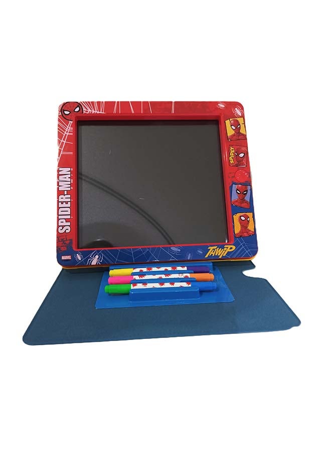 SPIDERMAN لوحة إضاءة سبايدر مان – لوحة رسم وتتبع مضاءة مع قوالب وأقلام للأطفال - Image 2