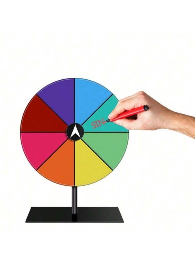 TOYANDONA Wheel for Fortune Game, Spinning Wheel for Prizes, Roulette Wheel, Prize Wheel Game, with Dry Erase Marker and Eraser Wheel for Fortune Spinning Game Carnival Spinning Prize Wheel - Image 1