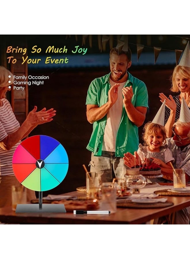 TOYANDONA Wheel for Fortune Game, Spinning Wheel for Prizes, Roulette Wheel, Prize Wheel Game, with Dry Erase Marker and Eraser Wheel for Fortune Spinning Game Carnival Spinning Prize Wheel - Image 5