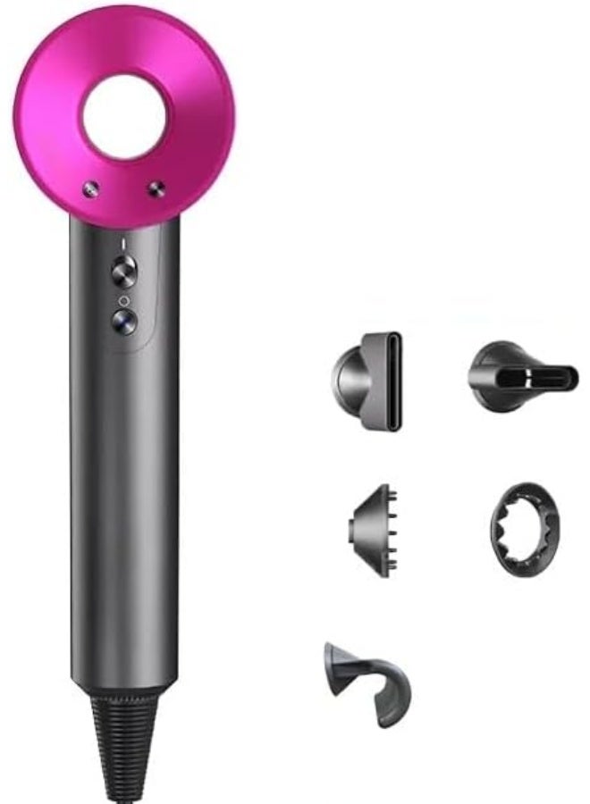 مجفف شعر SAFENHAND، مجفف شعر أيوني احترافي بدون أوراق، مجفف شعر للعناية بالشعر، تجفيف سريع، ضجيج منخفض، مجفف هواء منزلي، أداة أيون سلبية، مجفف كهربائي 5 هواء - Image 1