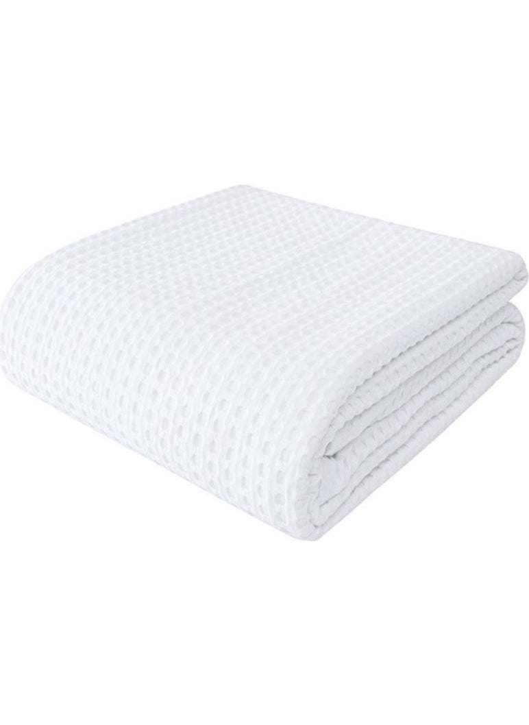 Private Label - White Single Hotel Type 100% Cotton Cotton Pique Blanket 160 x 220 cm - Image 1