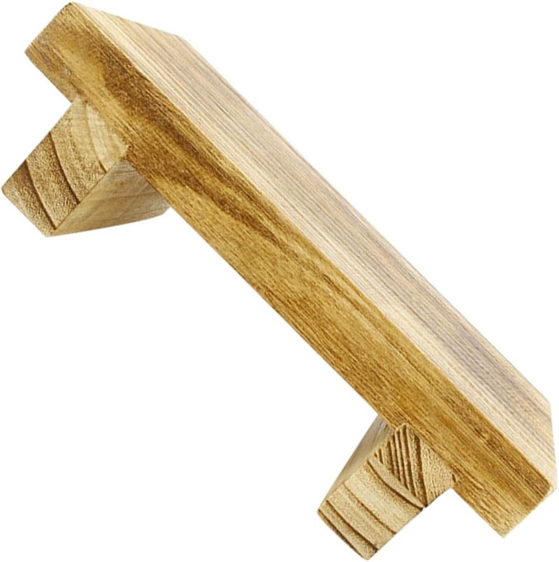 Khaki Wooden Step Stool For Bathroom Kitchen Sturdy Footrest Bench 25X18X7CM - Image 1