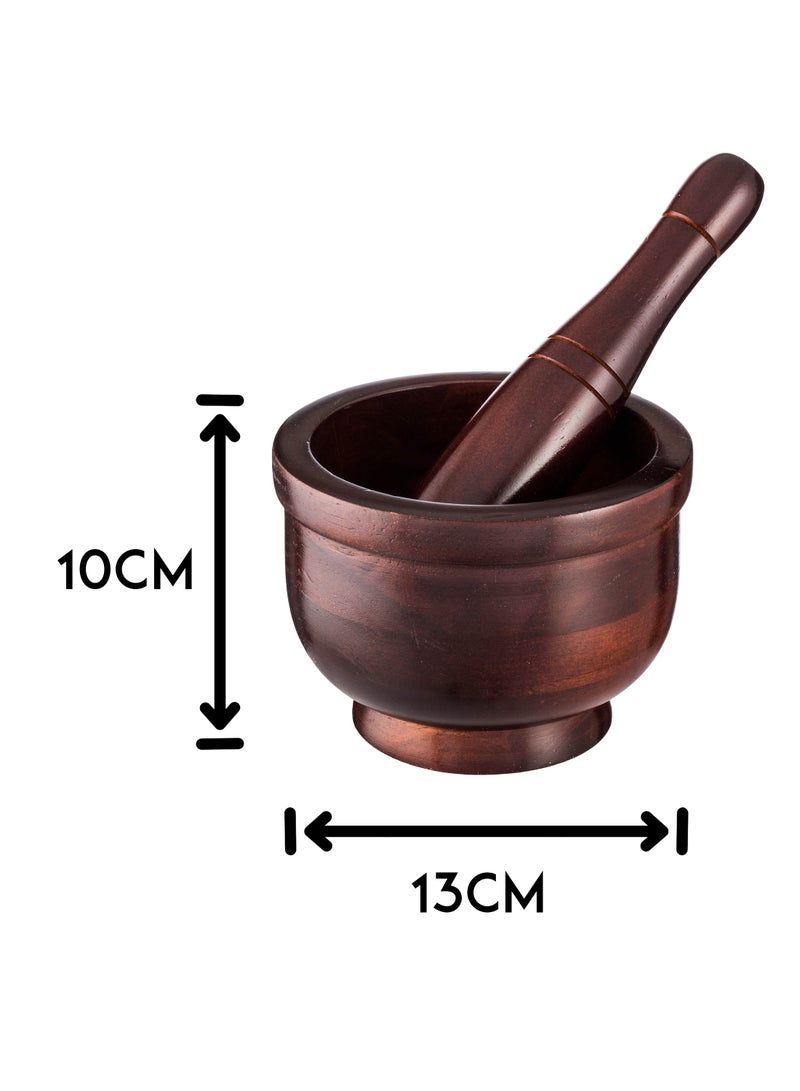 Dania Mortar and pestle set made of beech wood - Image 4