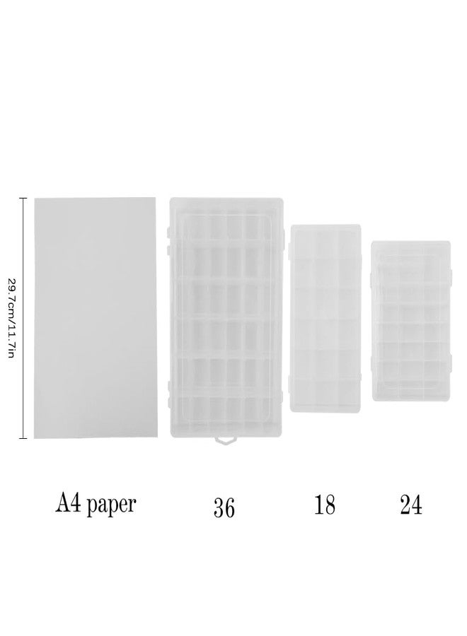 OALCQ 24 Grids Plastic Organizer Box With Dividers Clear Craft Storage Bead Organizer Box Earring Organizer Travel Pill Organizer Jewelry Organizer Storage Boxes Screw Seed Small Parts Organizer Hair Tie - Image 2