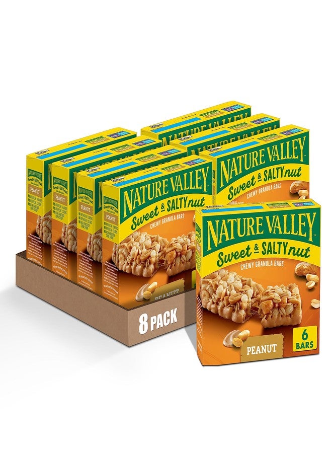 Nature Valley Sweet and Salty Nut Granola Bars, Peanut, 6 Bars, 7.2 oz (Pack of 8) - Image 1