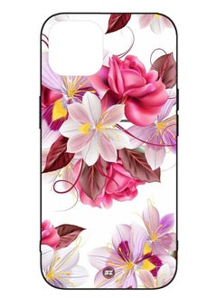 Service Zone Protective Printed Mobile Back Cover Nelumbo Nucifera Flower Pattern For Apple iPhone 13 Pro Max 
