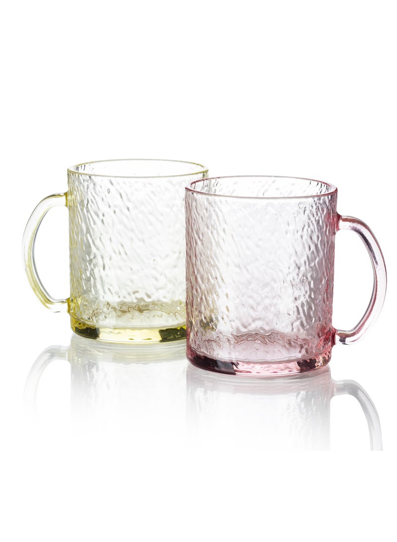 Dania Set of 6 colored glass mugs Each piece is a different color to add more A delight to your kitchen.   Capacity: 280ml Height: 9 cm.  - Image 2