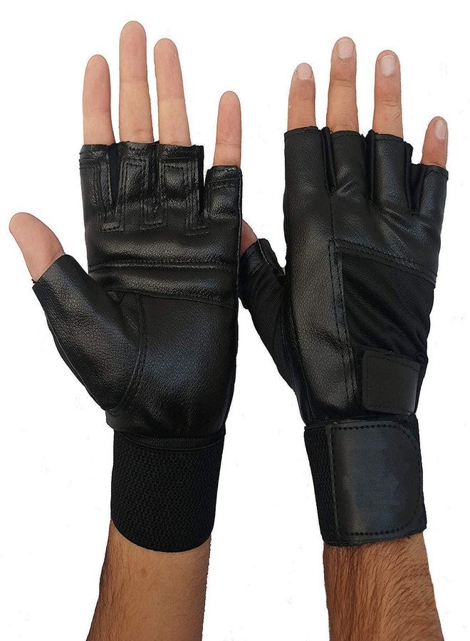 DRAUSS Gym Gloves- Cycling Gloves, Riding Gloves, Stretchable Size for Both Men and Women| Odor-Free and Clean- Black - Image 1