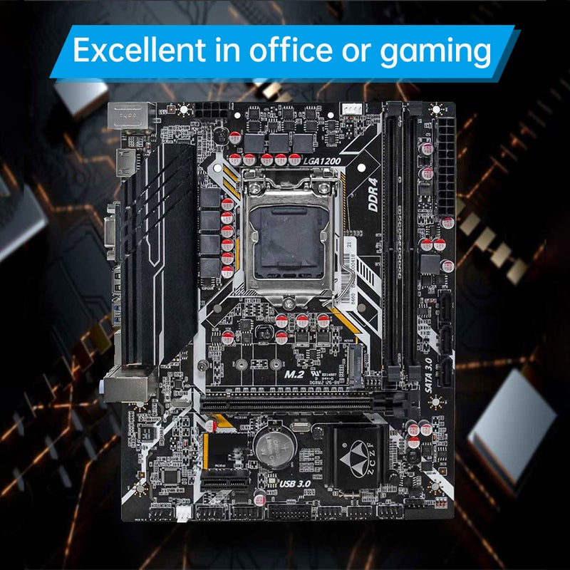 H410 Gaming Motherboard 2666MHz Frequency LGA1200(Intel 10th Gen) Compatible with Core i3/i5/i7/i9 & Celeron/Pentium - Image 2