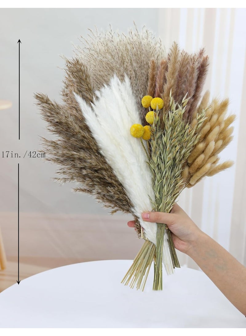 كيلا باقة من 118 قطعة من الزهور المجففة (المزهرية غير متضمنة)، عشب البامباس المجفف، القصب، عشب البامباس، حفل زفاف بوهو، ديكور مركزي للطاولة. - Image 3