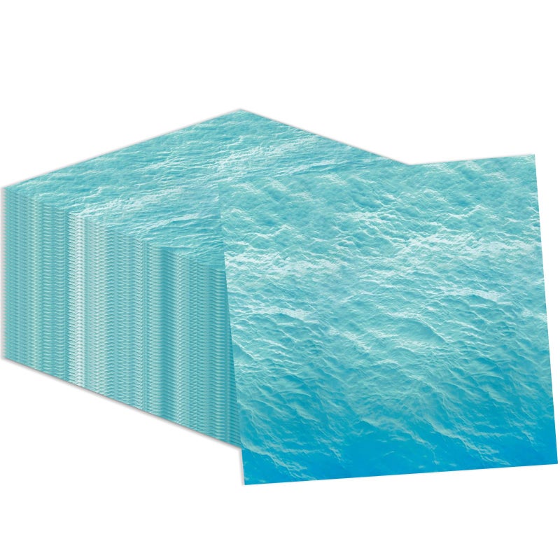 KFJBPB 50 Pcs Ocean Sea Napkins 13 x 13 Inches, Ocean Waves Paper Napkins Ocean Theme Disposable Cocktail Napkins for Baby Shower Hawaiian Birthday Party Decorations (Ocean Sea) - Image 1