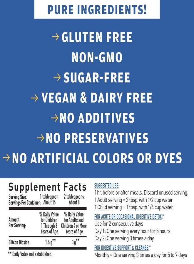 Detoxify Polisorb Digestive Tract Cleanse – Silicon Dioxide Detox Drink for Gut Health, Stomach Comfort & Cleansing, Mixes with Water, Juice, Tea - Family-Friendly, 2 Tbsp Serving for Adults - Image 2