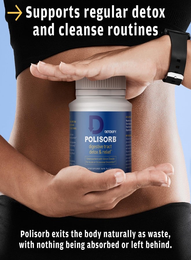 Detoxify Polisorb Digestive Tract Cleanse – Silicon Dioxide Detox Drink for Gut Health, Stomach Comfort & Cleansing, Mixes with Water, Juice, Tea - Family-Friendly, 2 Tbsp Serving for Adults - Image 5
