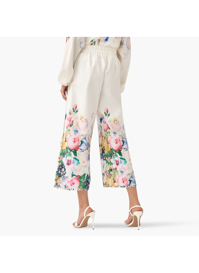2Xtremz 2Xtremz Floral Print Culottes with Zip Closure and Pockets