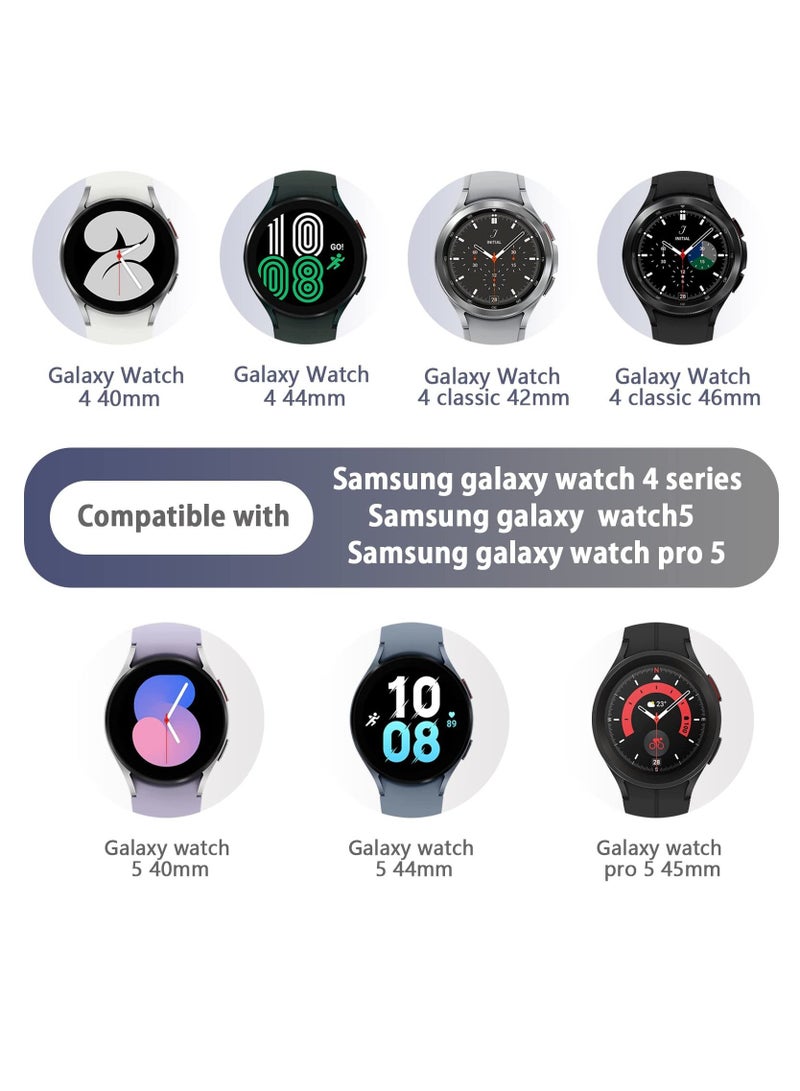 SYOSI Band Compatible with Samsung Galaxy Watch 5/ Galaxy Watch 5 Pro 45mm/ Galaxy Watch 4 40mm 44mm/ Galaxy Watch 4 Classic 42mm 46mm, No Gap Silicone Replacement Strap with Colorful Buckle(5 Pack) - Image 4