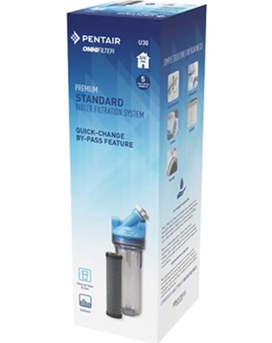 OMNIFilter Pentair OMNIFilter U30 Filter System, 10" Premium Standard Water Filtration System with Bypass Valve-in-Head, 3/4" NPT, Includes Clear Housing, T01 Cartridge, Wrench and Mounting Bracket, 5 Micron - Image 2