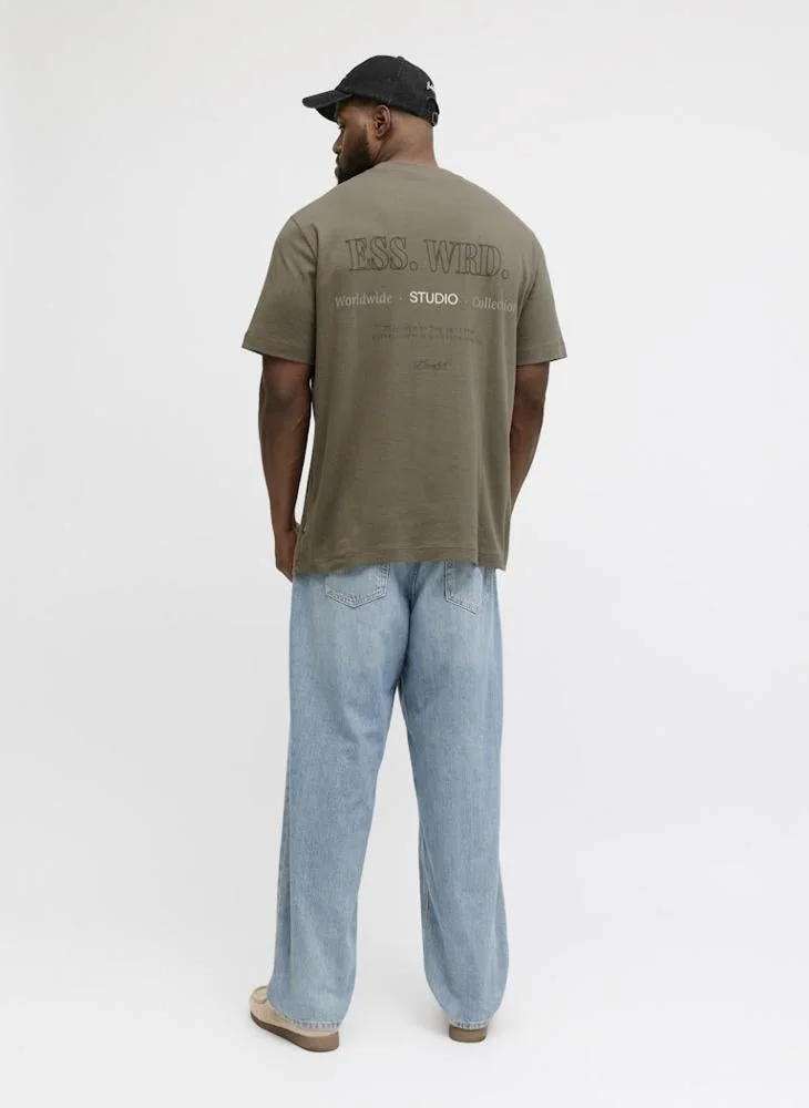 JACK & JONES Plus Size Logo Crew Neck T-Shirt